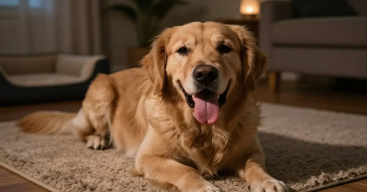 Dog Panting at Night