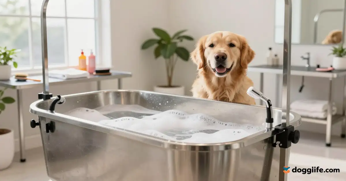 dog grooming tub