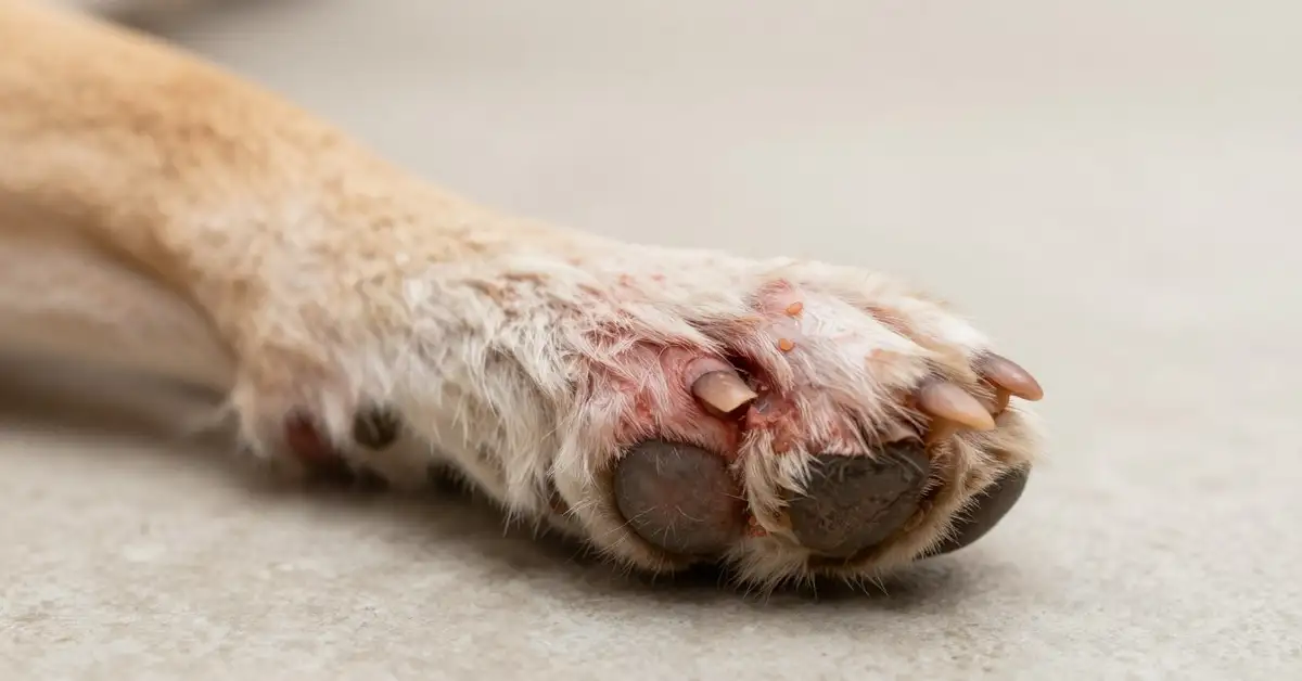 dog yeast infection paw