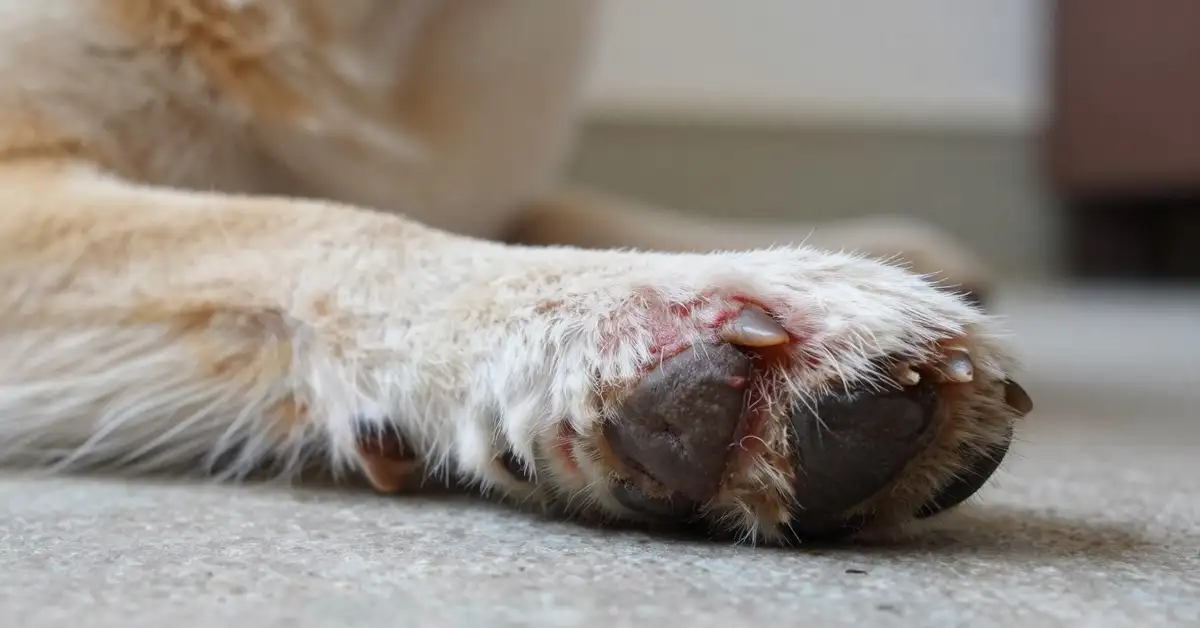 dog yeast infection paw