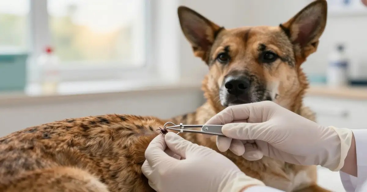 embedded fully ticks on dogs