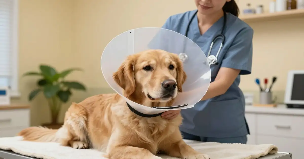 spayed dog healing