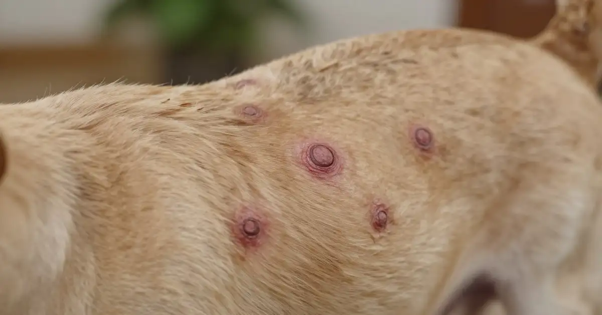 what does ringworm look like on a dog